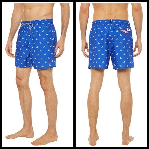 💕TED BAKER💕 Nippy Lobster Print Swim Shorts RED - Picture 3 of 16